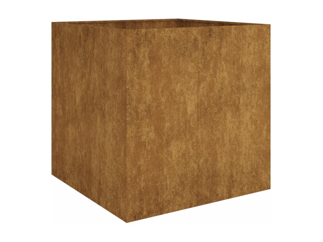 Vente Unique Jardinière 80x80x80 Cm Acier Corten