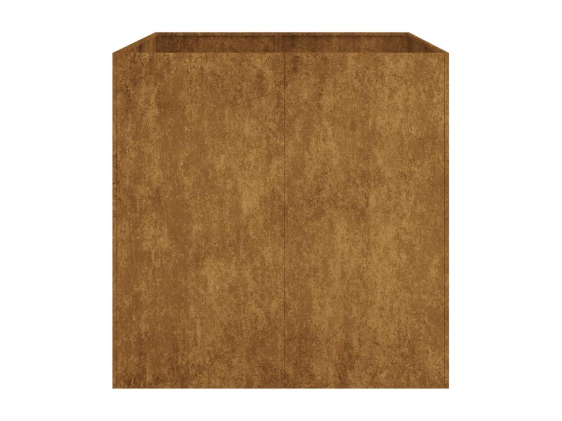 Vente Unique Jardinière 80x80x80 Cm Acier Corten