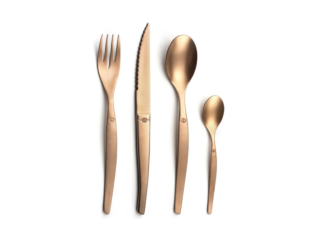 vente unique Jet Vintage Cuivre - Ménagère 16 pièces