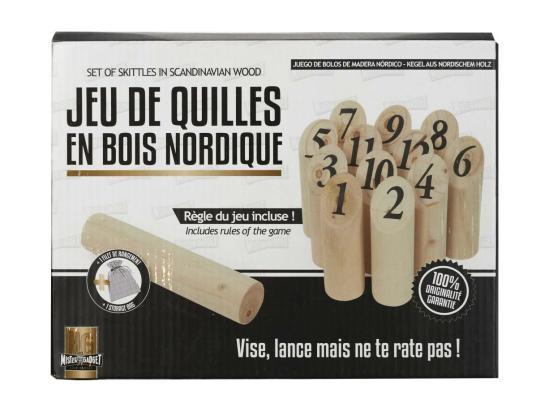 Vente Unique JEU DE QUILLES EN BOIS NORDIQUE M6
