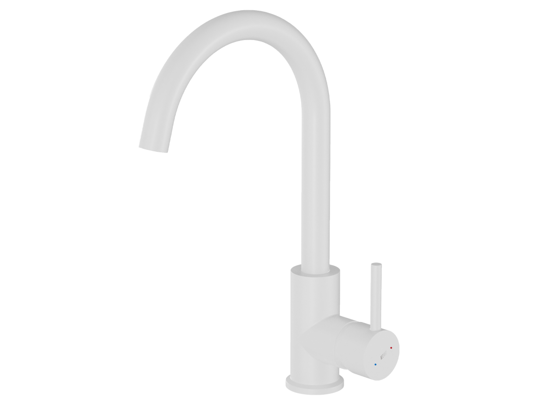 Vente Unique Kiwo Mitigeur évier Blanc - Essebagno