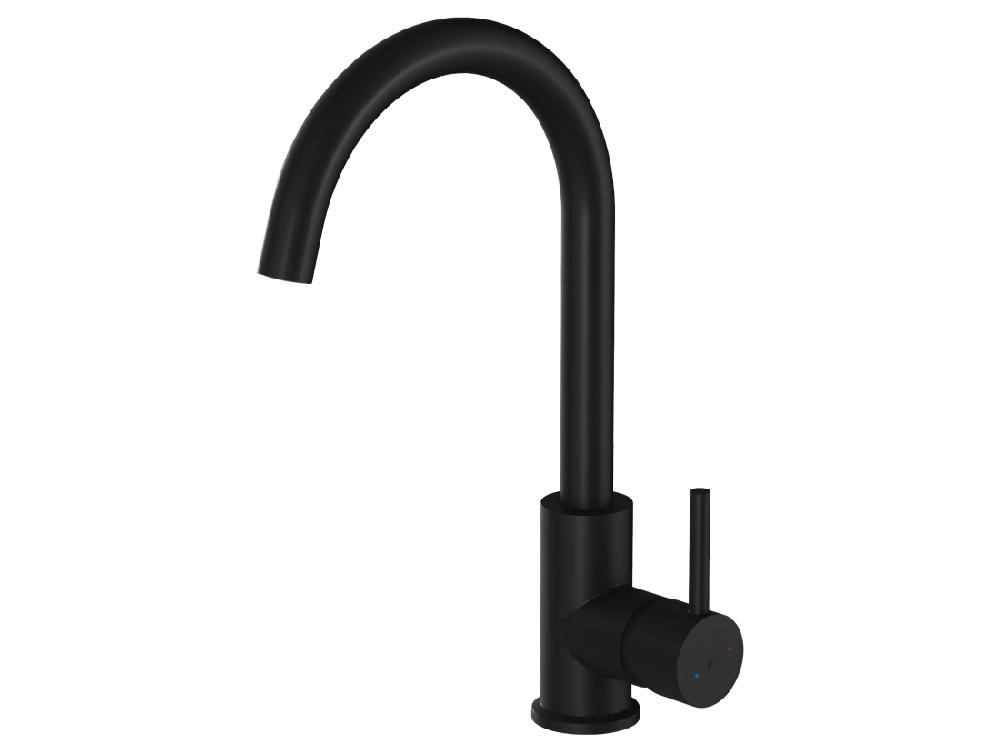 Vente Unique Kiwo Mitigeur évier Noir - Essebagno