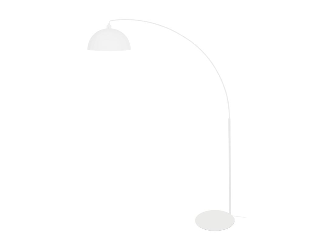 Vente Unique Lampadaire Curve Métal Blanc 190 Cm