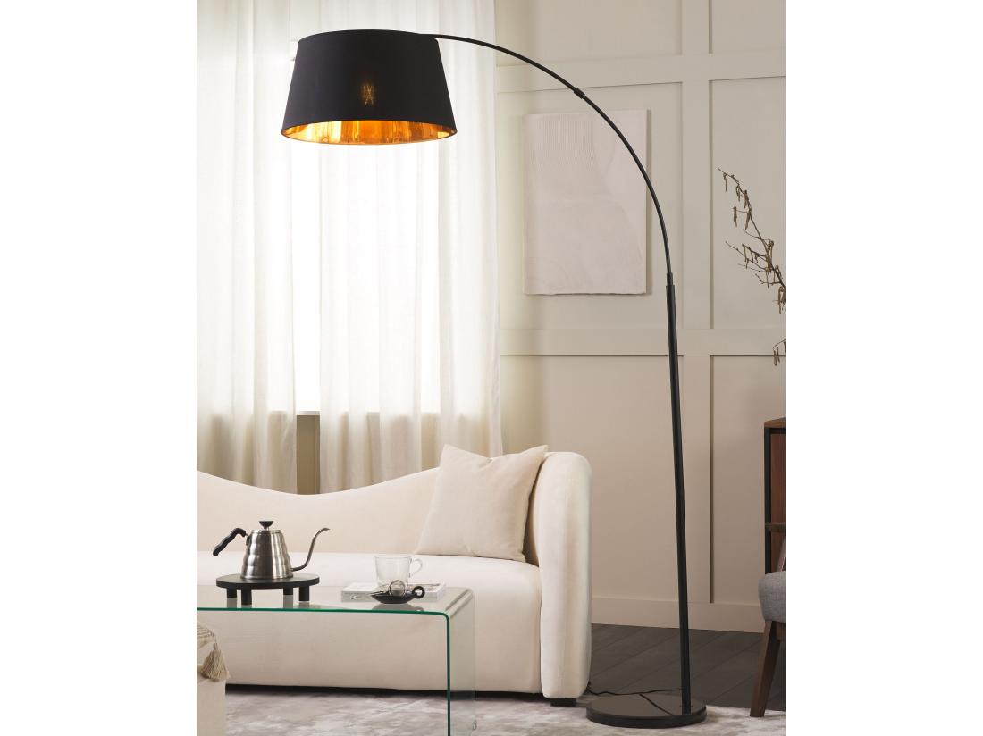 Vente Unique Lampadaire YABUS Métal Noir