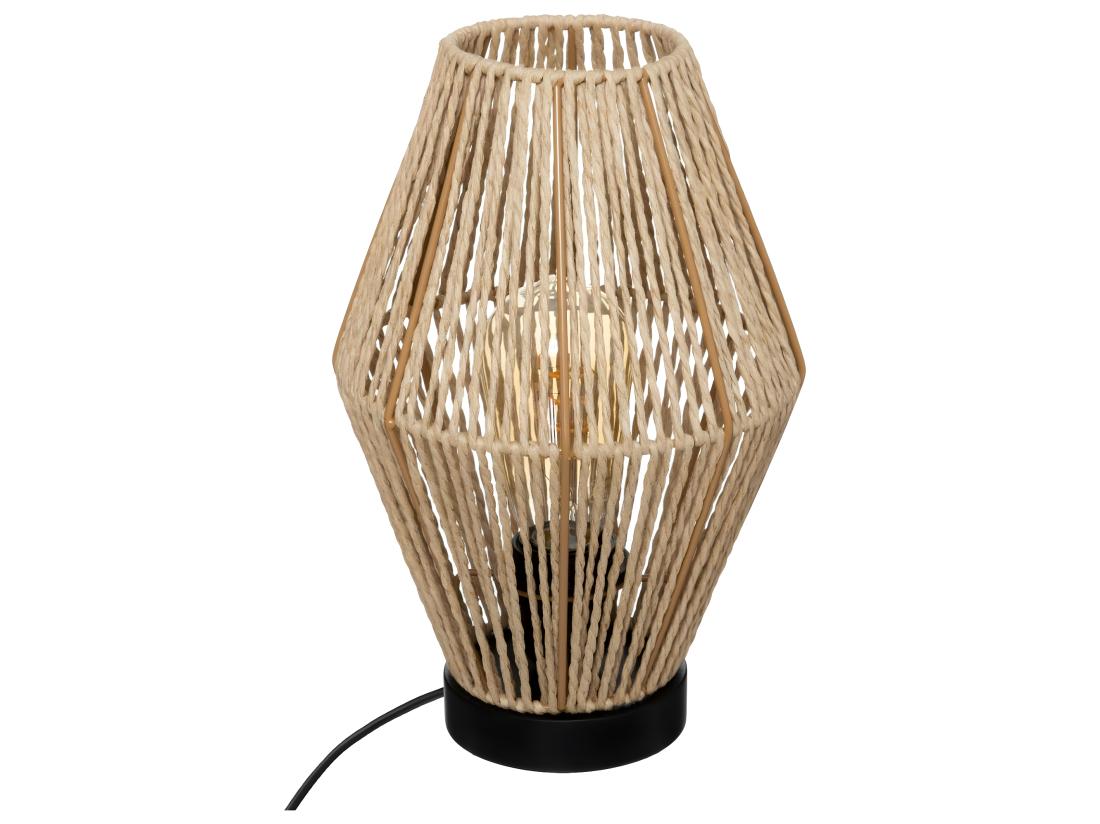 Vente Unique Lampe à Poser Corde Nature H 32 Cm