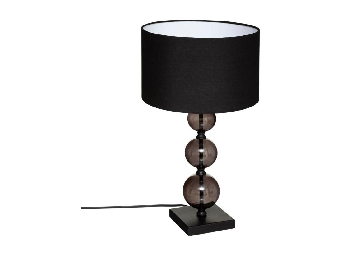 vente unique Lampe à poser en Verre Noir H 52 cm
