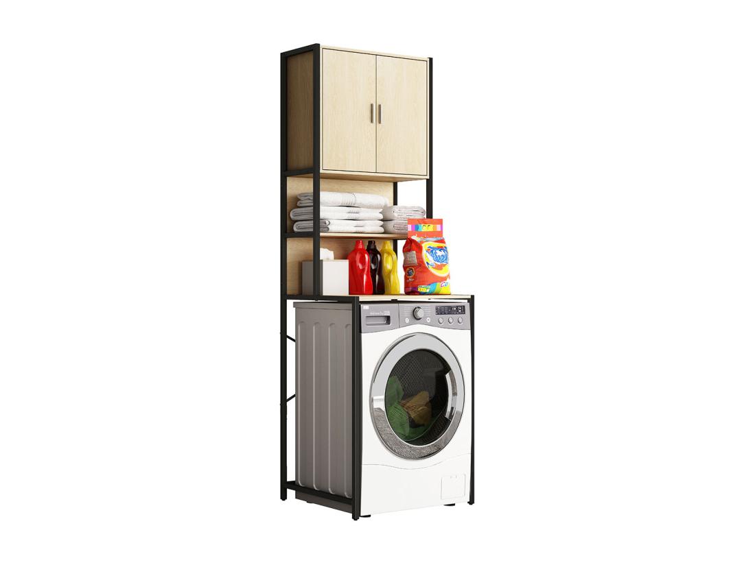 Vente Unique Lave-linge Surélevé Armoire Edino