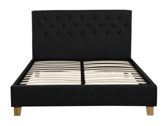 Vente Unique Lit Double "Emmy" - 140 X 190 Cm - Gris