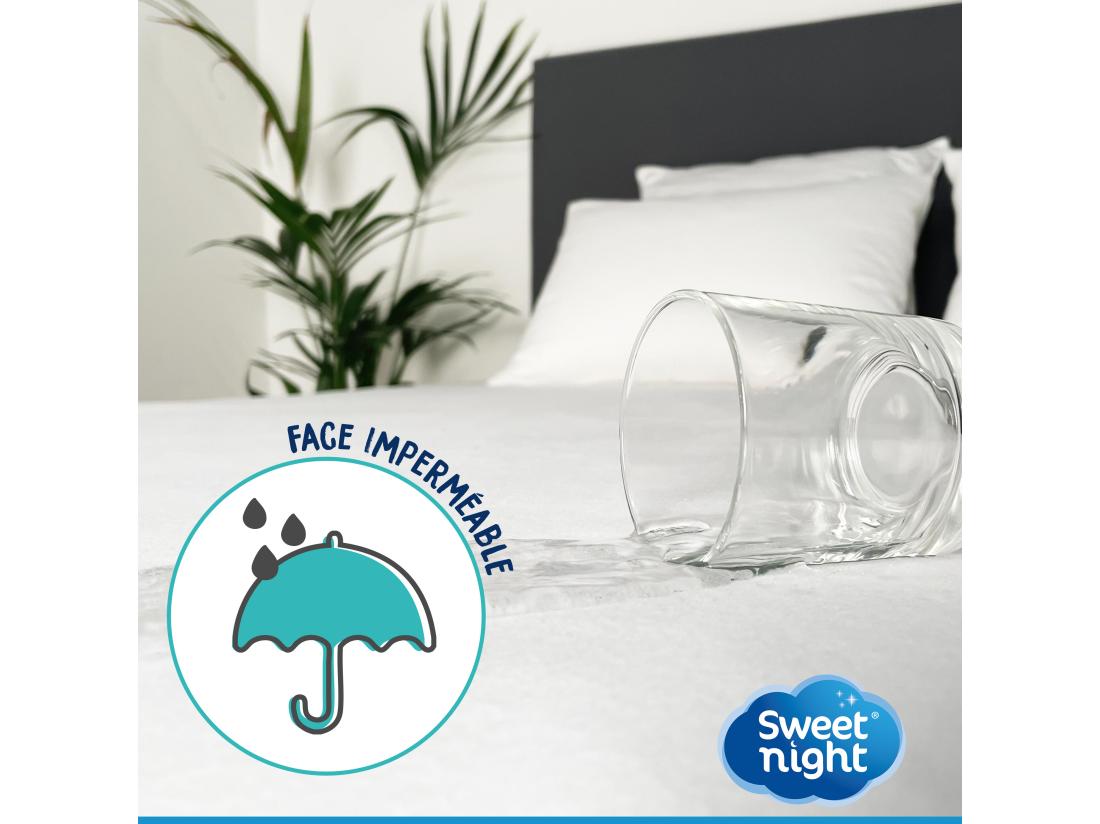 Vente Unique Lot De 2 - Protège Matelas 140x200 Cm