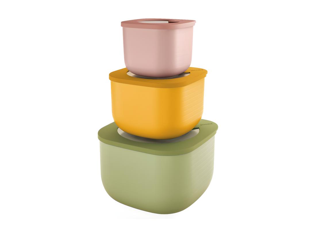 vente unique Lot de 3 boites hermétiques basses