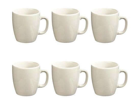 vente unique Lot de 6 Mugs "Colorama" 18cl Blanc
