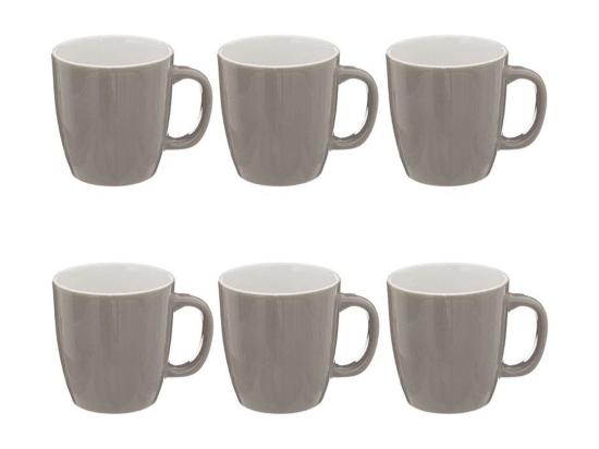 vente unique Lot de 6 Mugs "Colorama" 18cl Gris