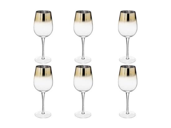 vente unique Lot de 6 verres à vin "Arya" - Doré - 38 cl