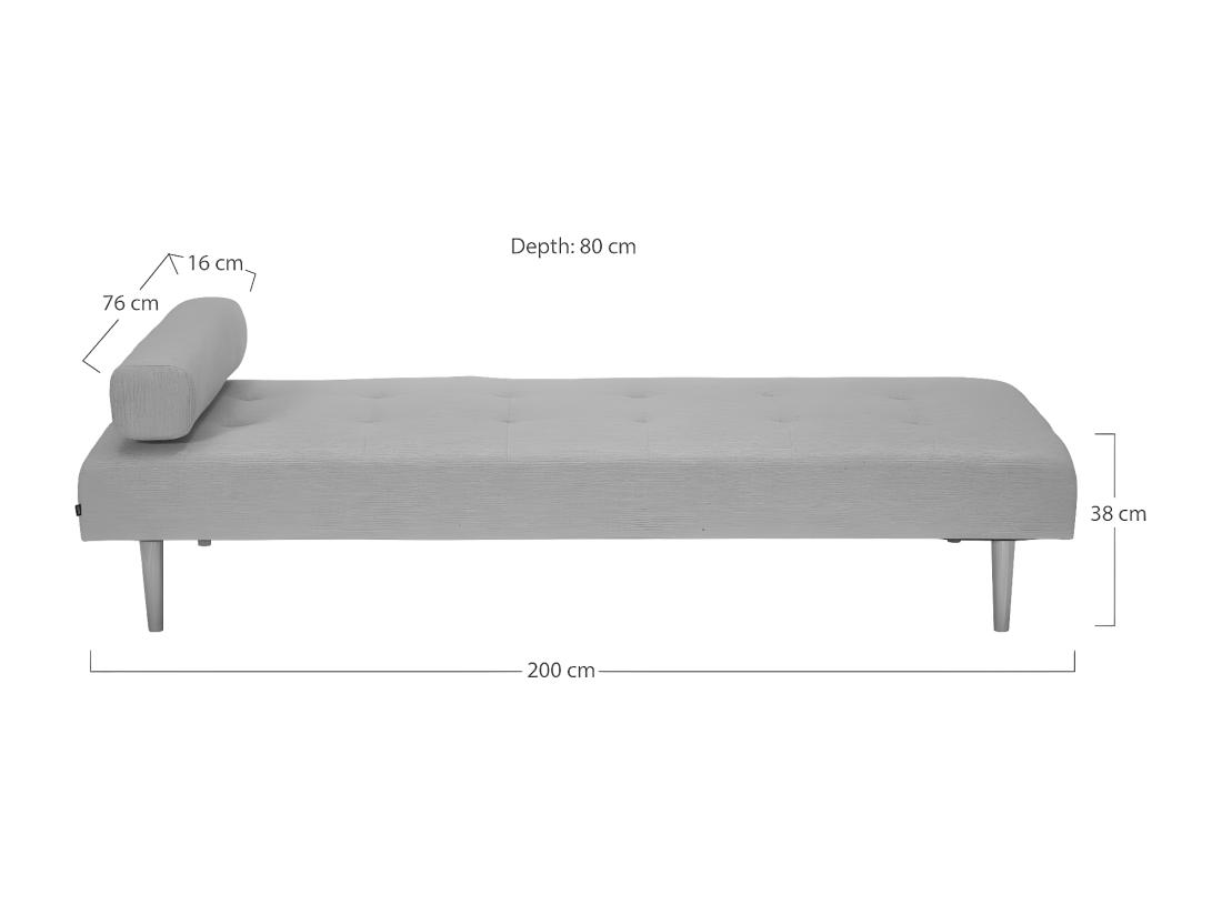 Vente Unique Marino Lit De Repos Velours Noir