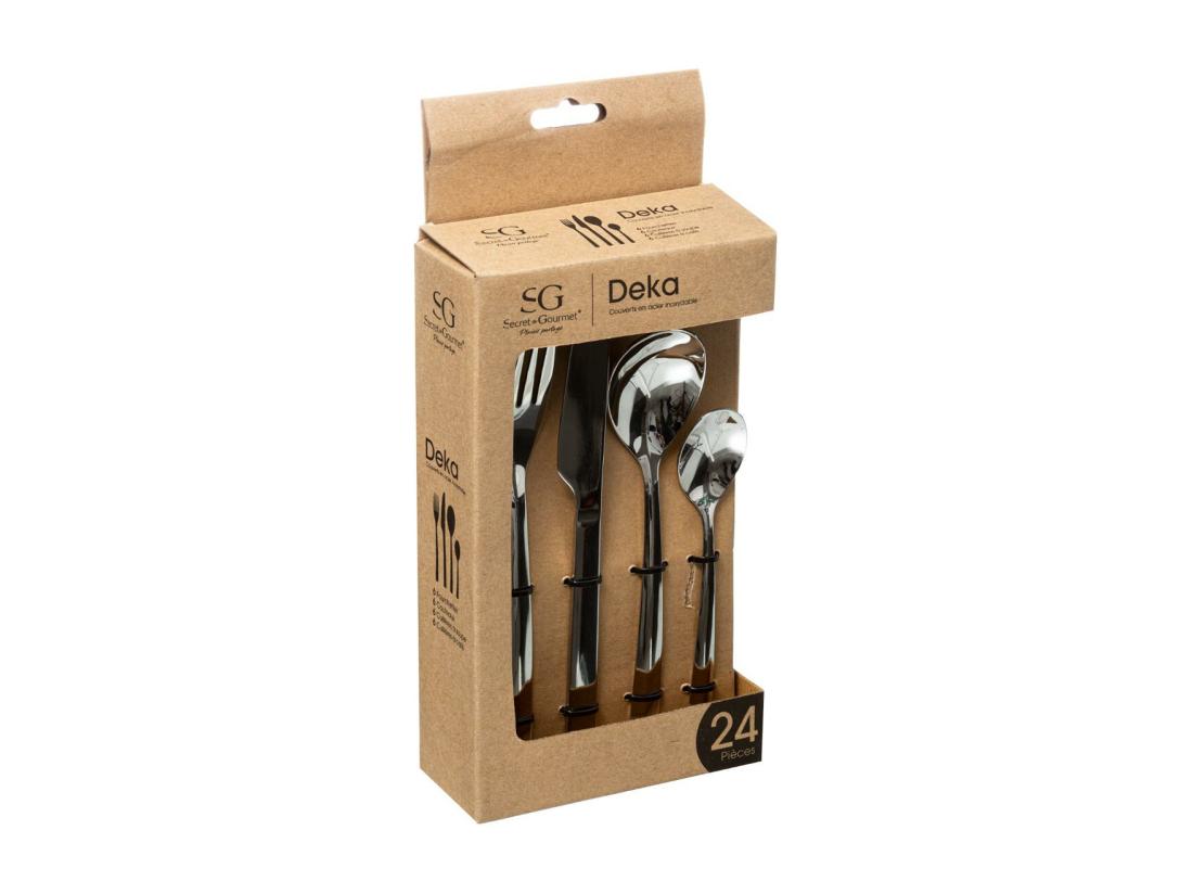 Vente Unique Ménagère 24 Pièces "Deka" 20cm Inox