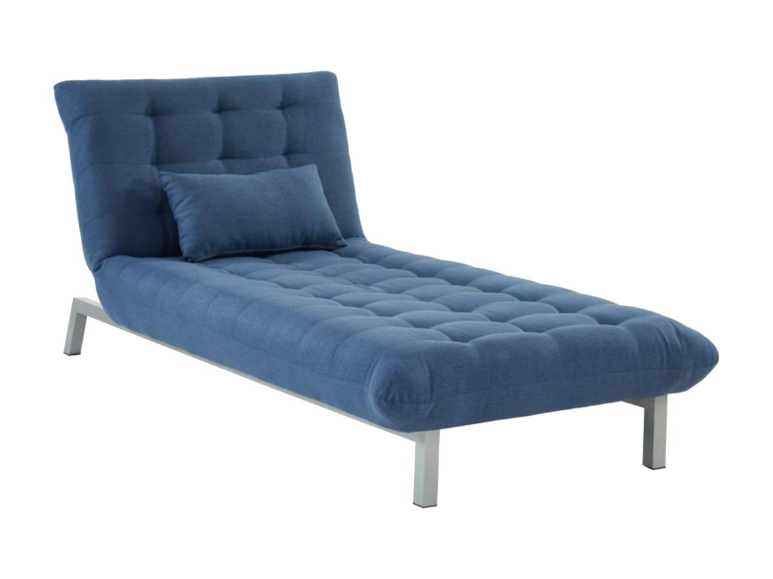 Vente Unique Méridienne En Tissu HORNET - Bleu