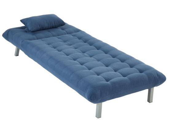 Vente Unique Méridienne En Tissu HORNET - Bleu