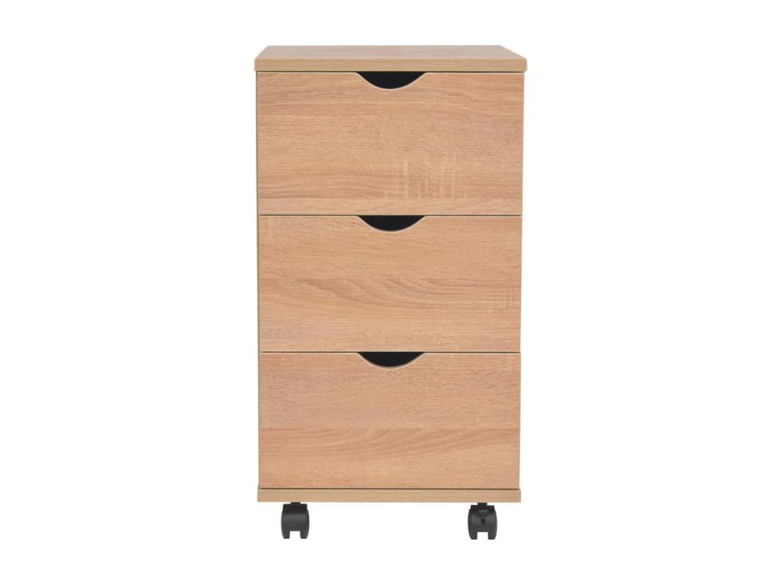 Vente Unique Meuble à Tiroirs 33x45x60 Cm Chêne