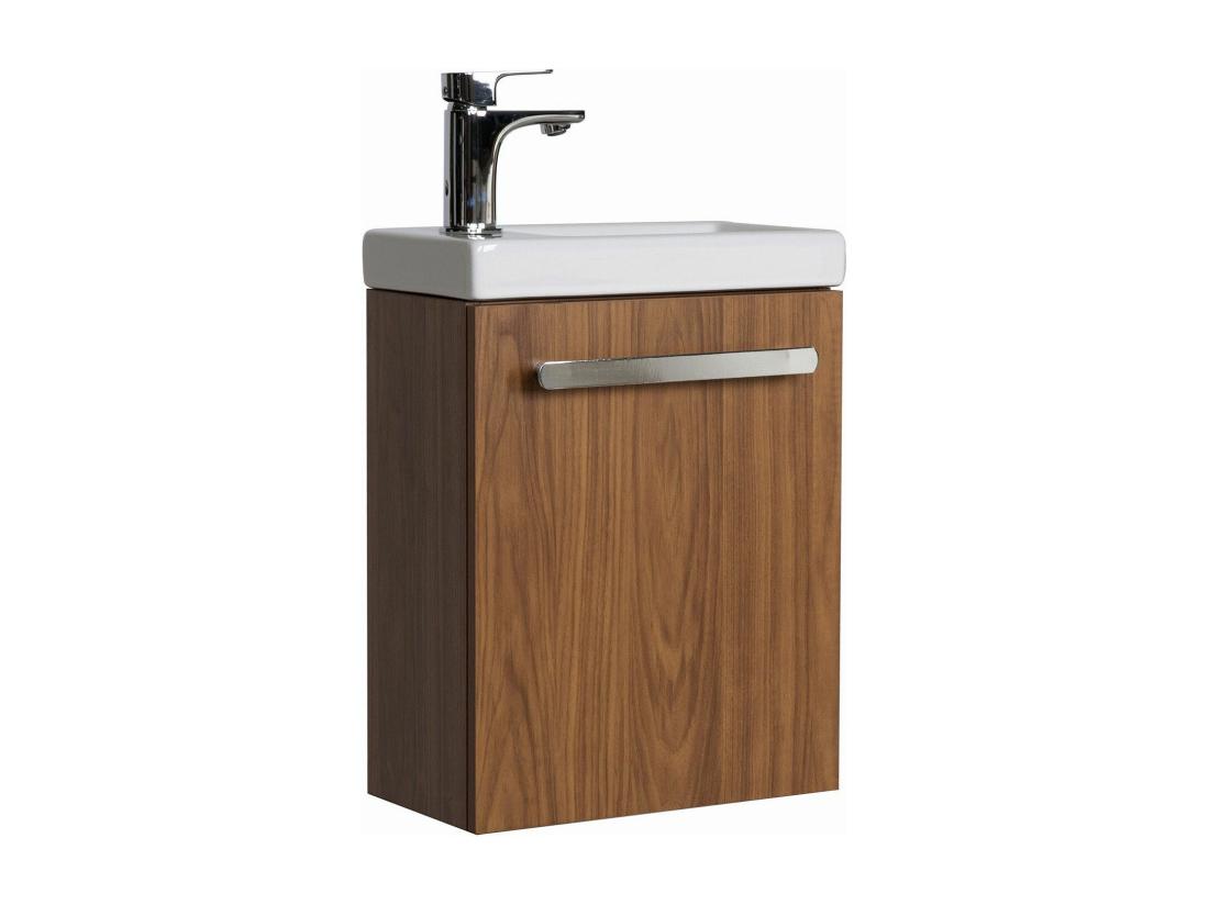 Vente Unique Meuble Lave-mains Décor Noyer NEVADA
