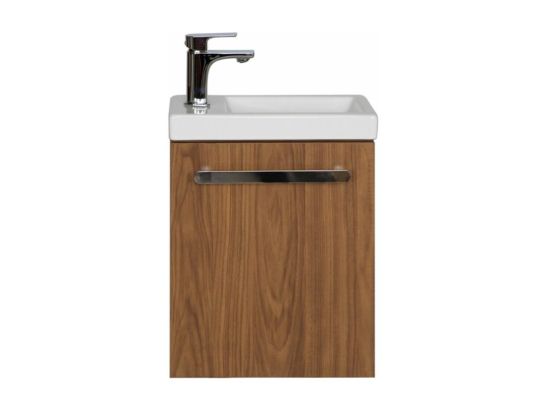 Vente Unique Meuble Lave-mains Décor Noyer NEVADA