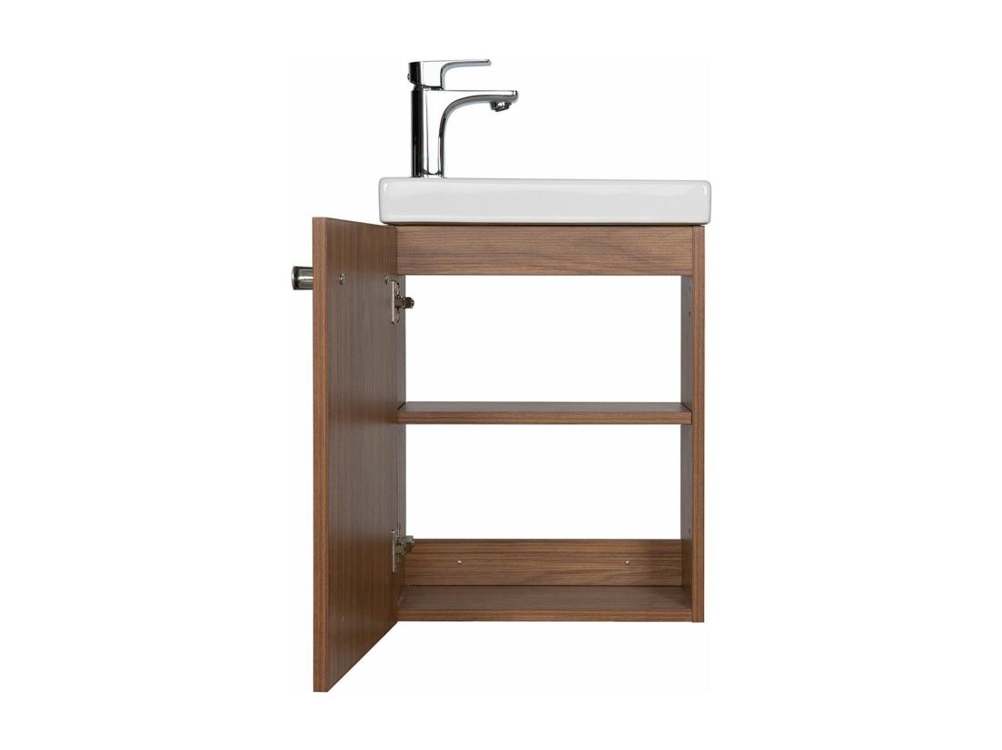 Vente Unique Meuble Lave-mains Décor Noyer NEVADA