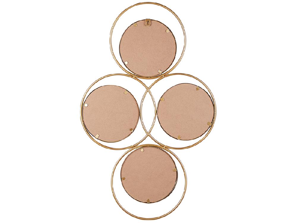 Vente Unique Miroir LESCAR 50 Cm 80 Cm Métal Doré