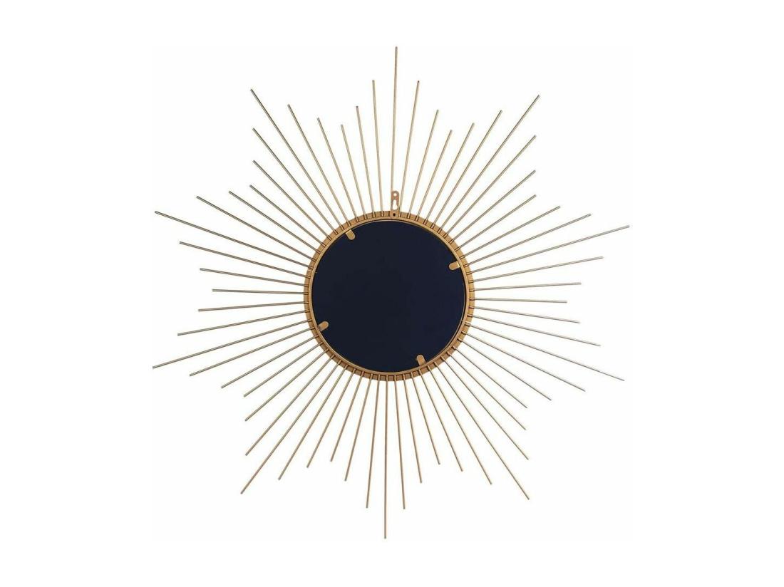 Vente Unique Miroir Mural Design "Soleil" 66cm Or