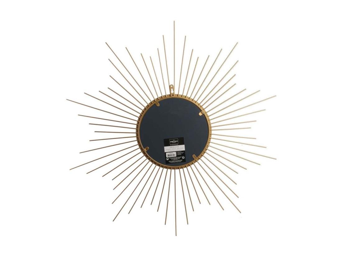 Vente Unique Miroir Mural Design "Soleil" 66cm Or