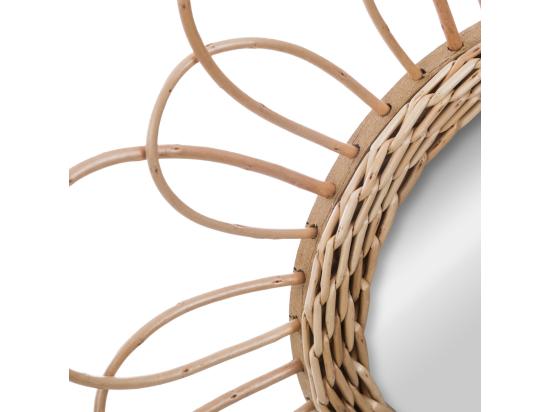 Vente Unique Miroir Mural Fleur En Rotin D 38 Cm