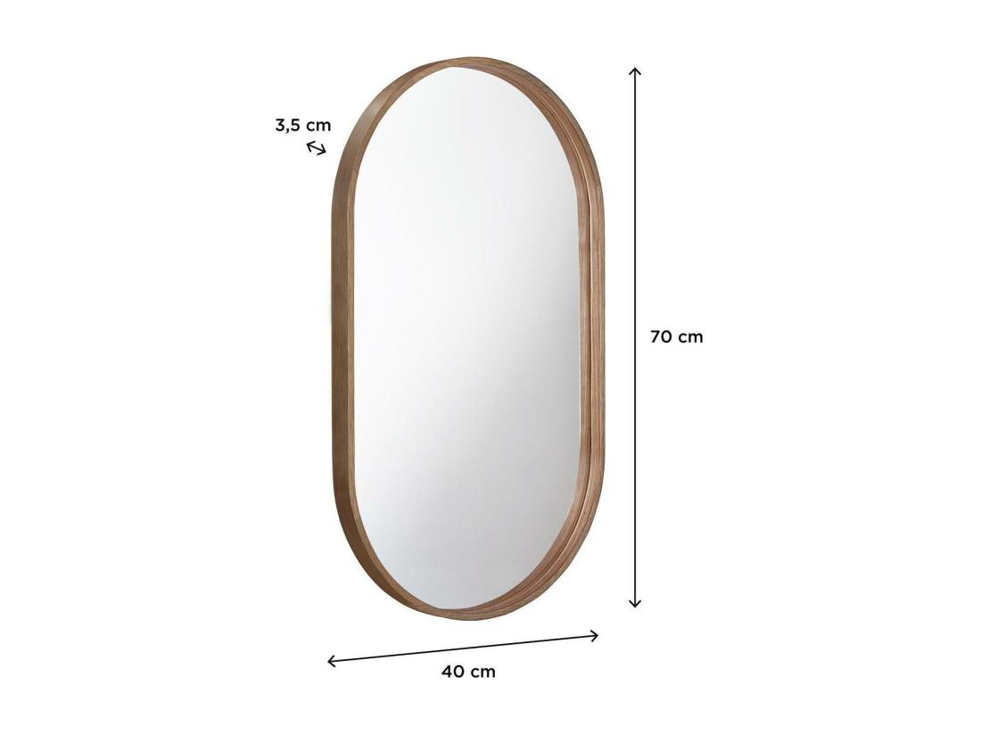 Vente Unique Miroir Ovale 40x70 Cm PEPPER