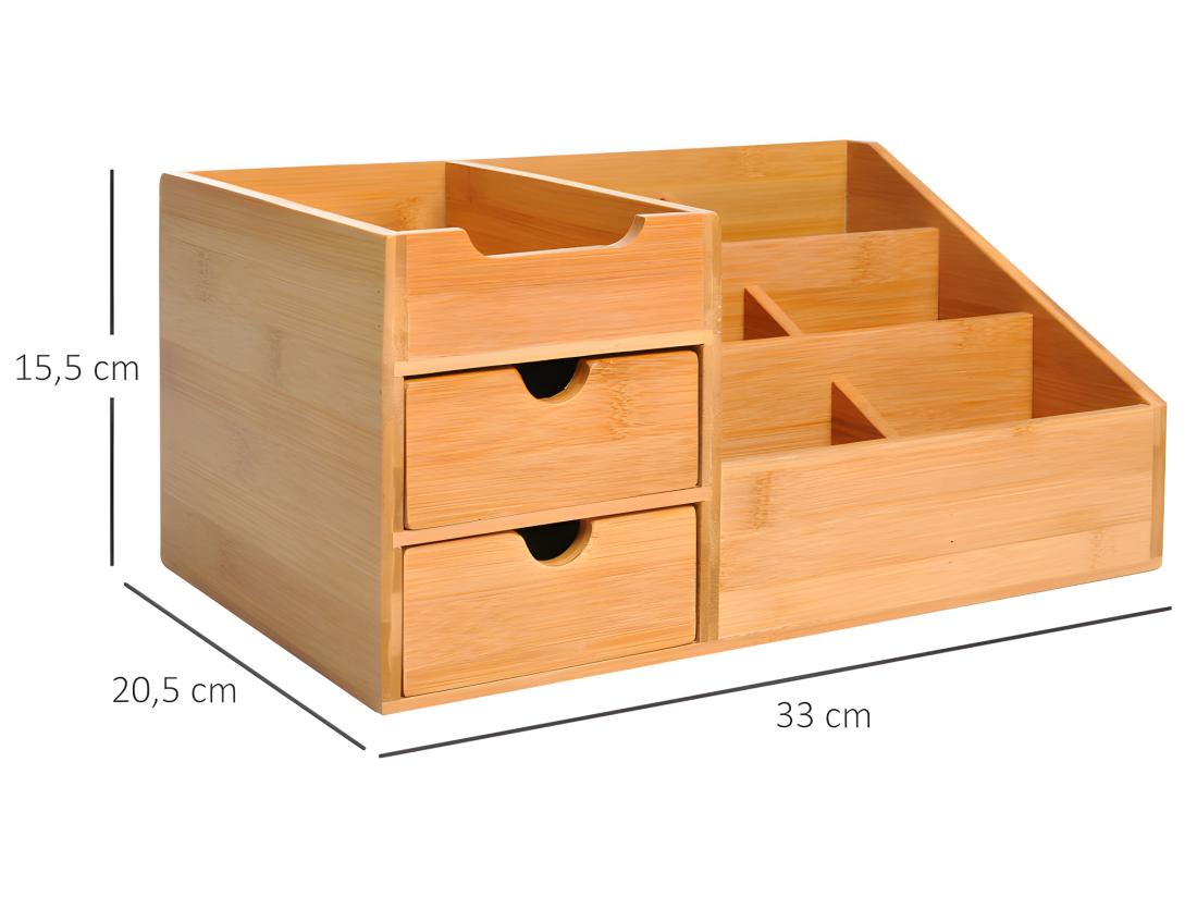 Vente Unique Organiseur De Bureau PRETO Bambou