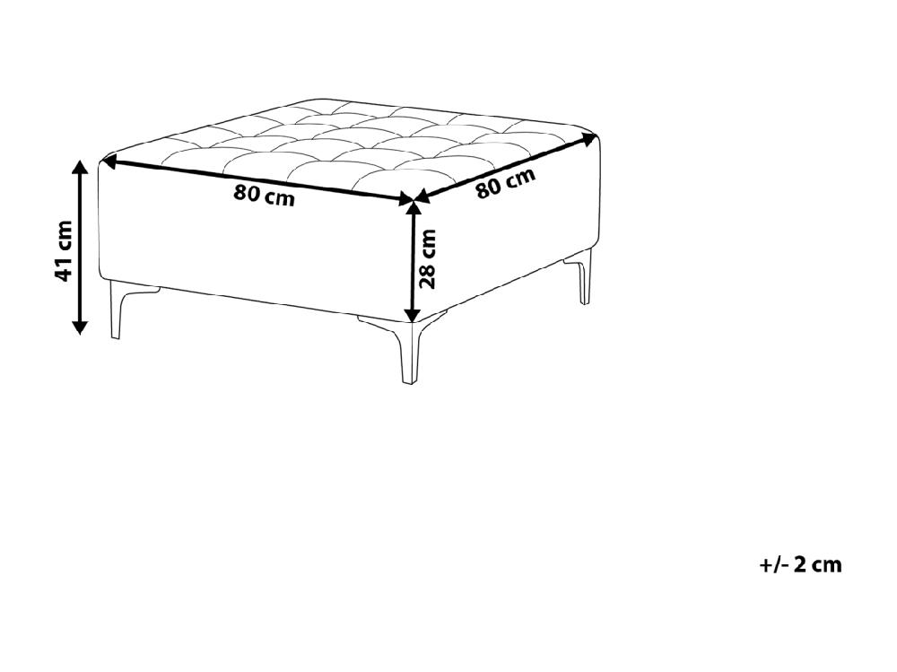 Vente Unique Ottoman ABERDEEN Cuir PU Blanc