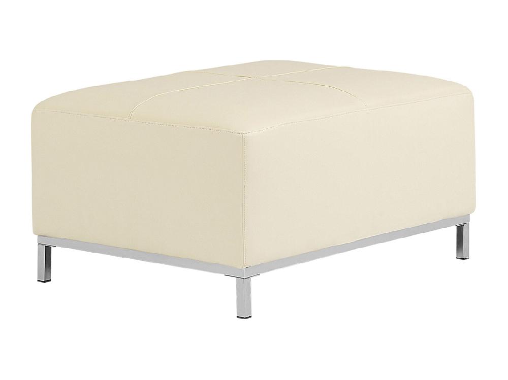 vente unique Ottoman OSLO Cuir Crème