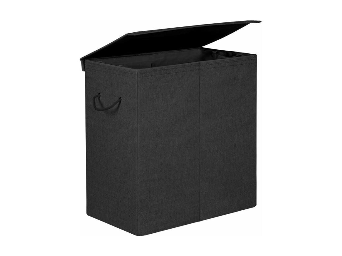 Vente Unique Panier à Linge Noir - L60 Cm