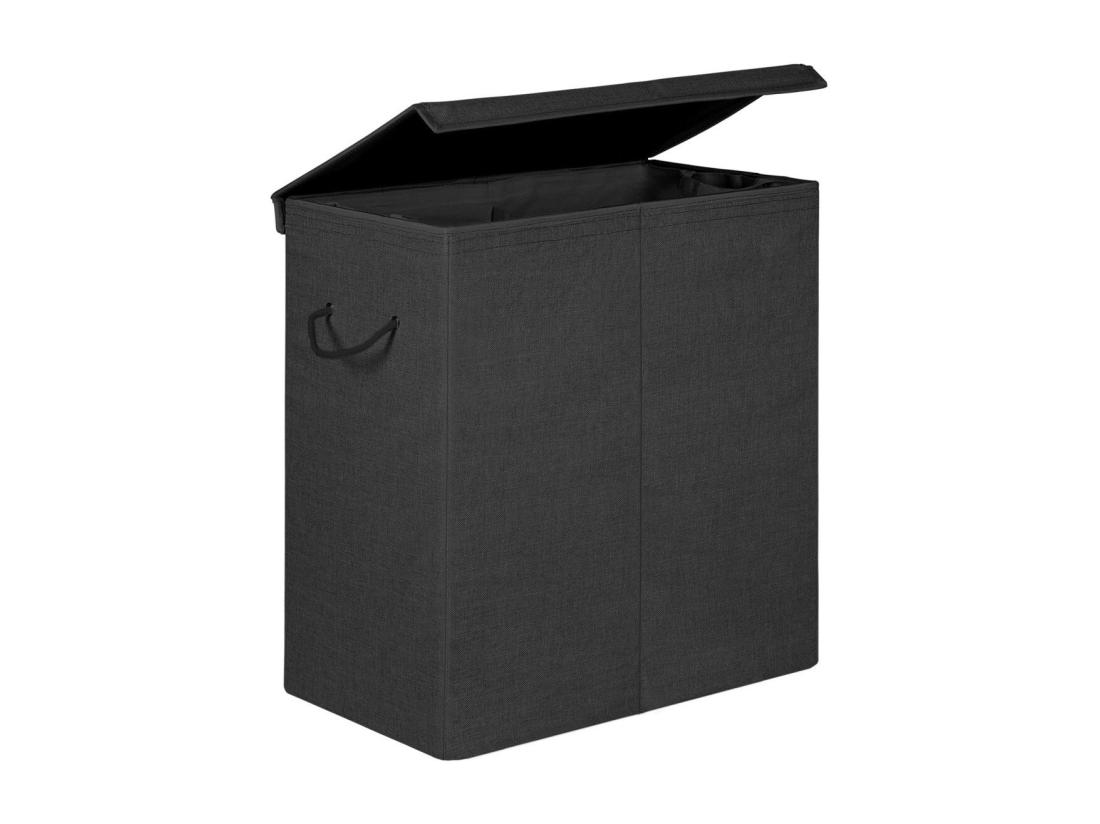 Vente Unique Panier à Linge Noir - L60 Cm