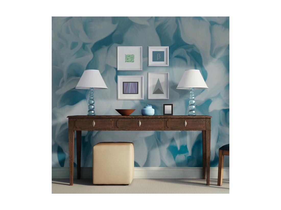 Vente Unique Papier Peint "Azalée Bleu" 193 X 250 Cm