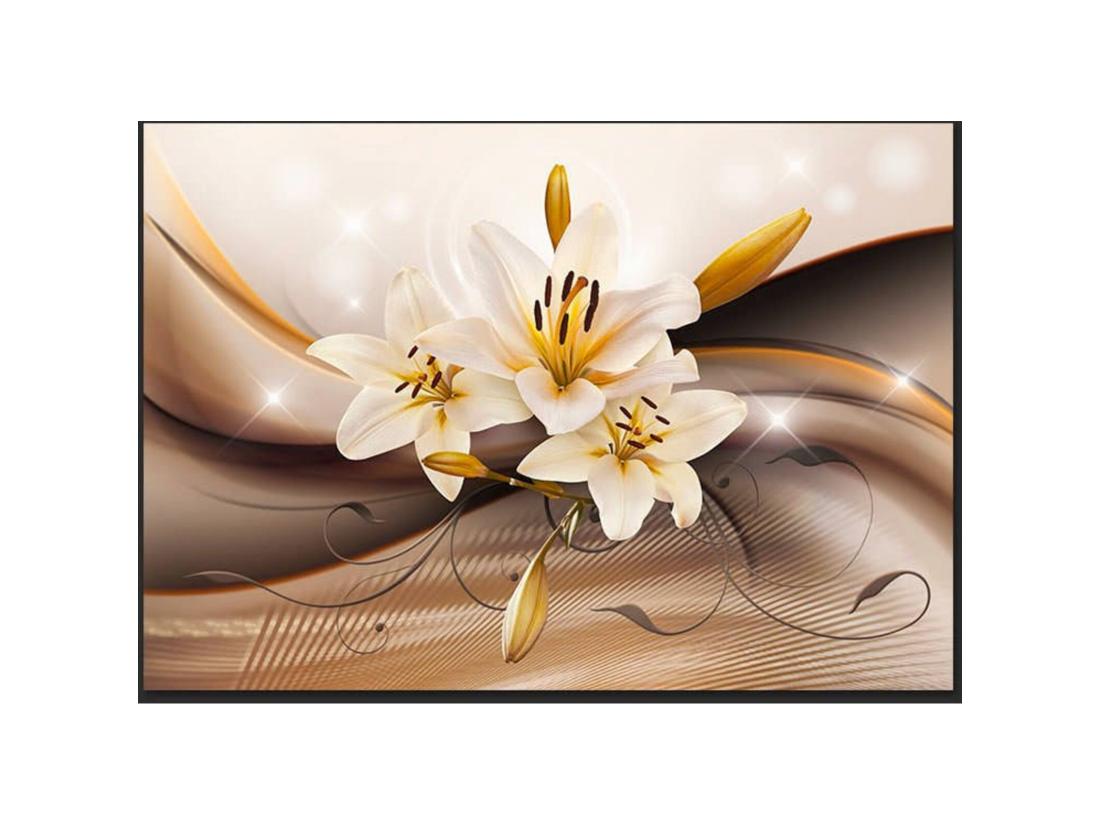 Vente Unique Papier Peint Lys D'or - 350 X 245 Cm