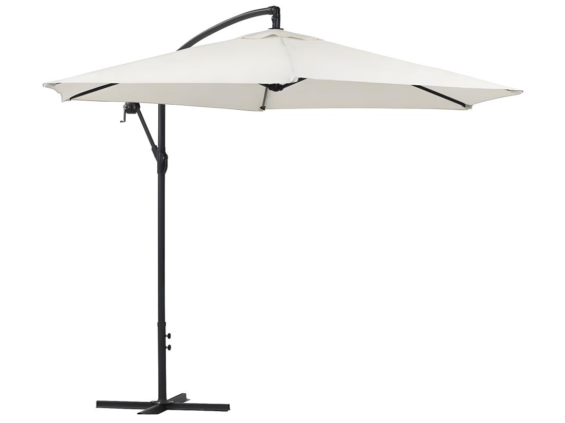 Vente Unique Parasol Déporté "Ilios" - Ecru