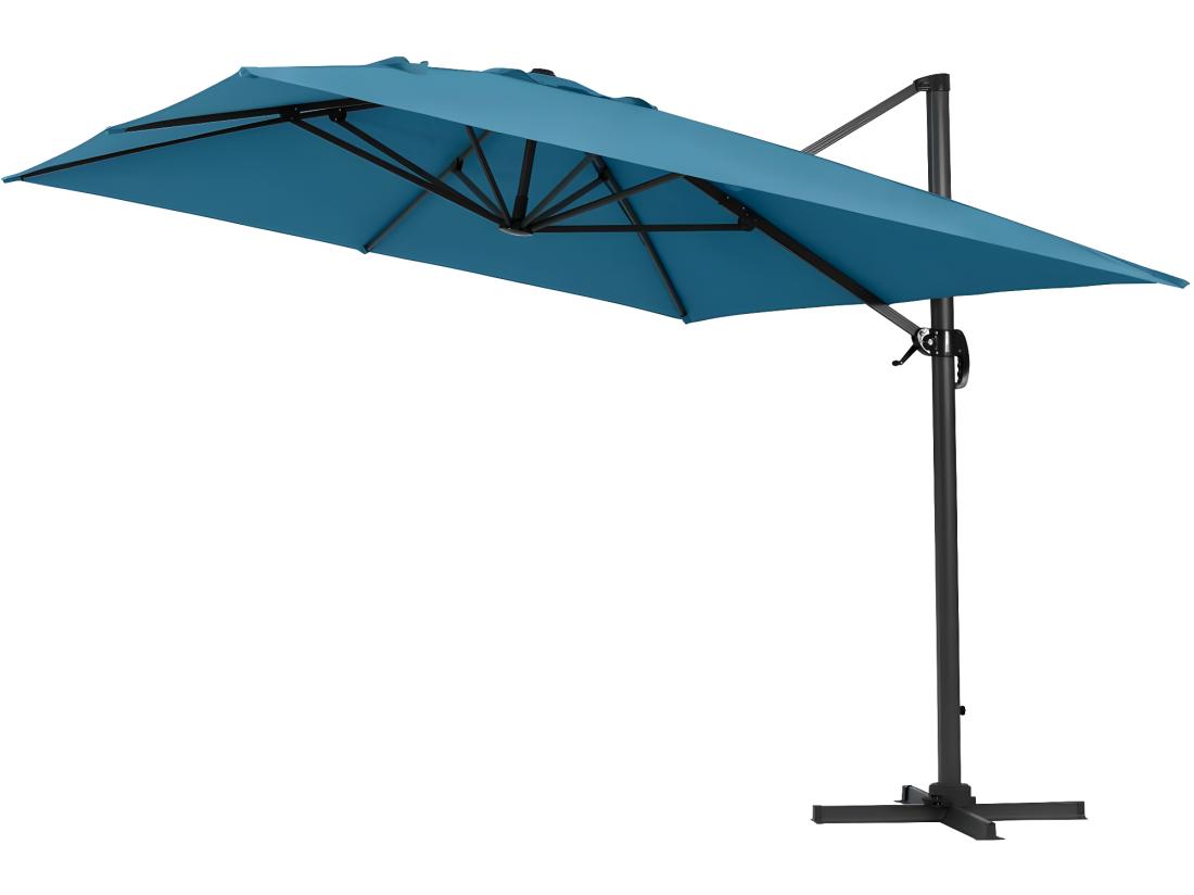 Vente Unique Parasol Déporté "Sun 4" - 3 X 4 M - Bleu