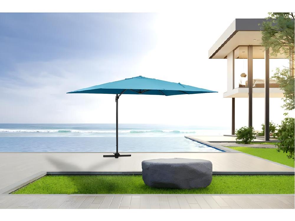 Vente Unique Parasol Déporté "Sun 4" - 3 X 4 M - Bleu