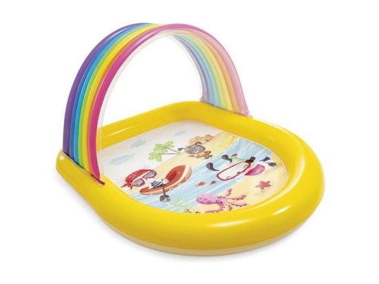vente unique Piscinette fontaine arc en ciel Intex