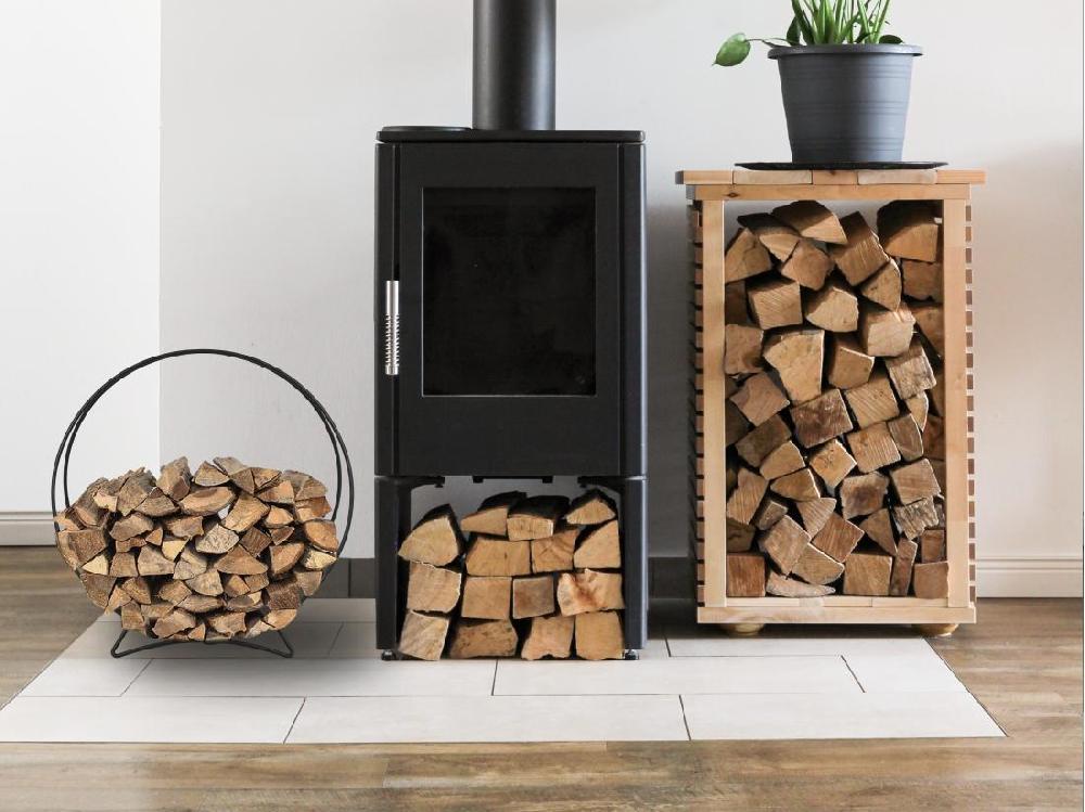 Vente Unique Porte Bûches En Métal - Noir - JONZAC