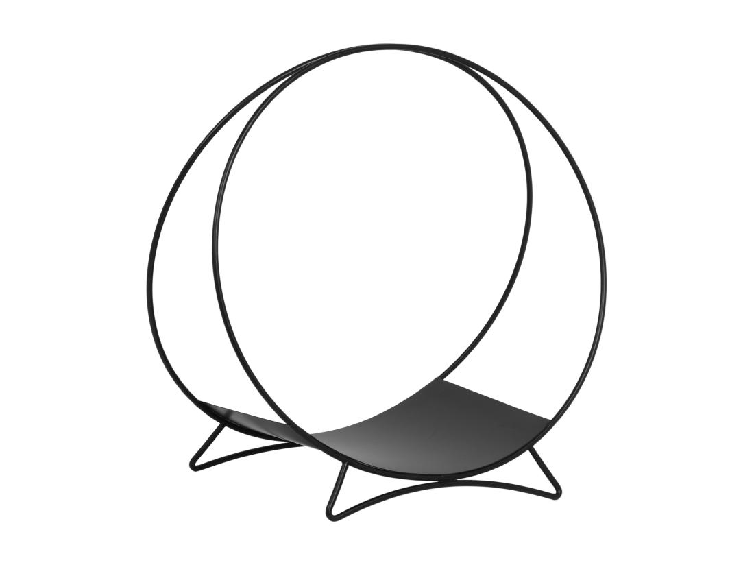 vente unique Porte bûches en métal - Noir - JONZAC