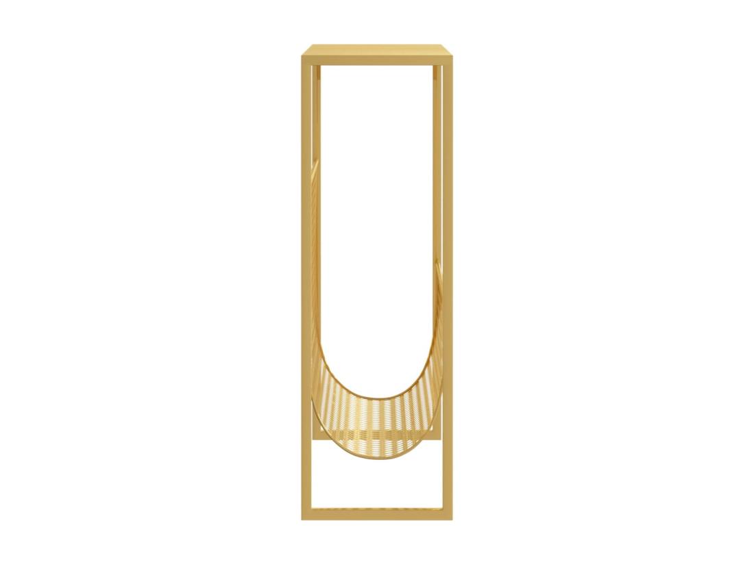 Vente Unique Porte-revue Doré 35x15x45 Cm Acier