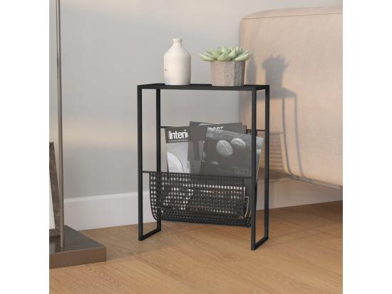 vente unique Porte-revue Noir 35x15x45 cm Acier