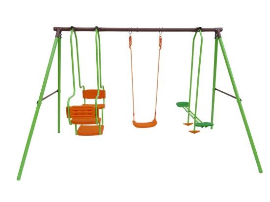 Vente Unique Portique Acier "Eva" - 1.96m - 3 Agrès