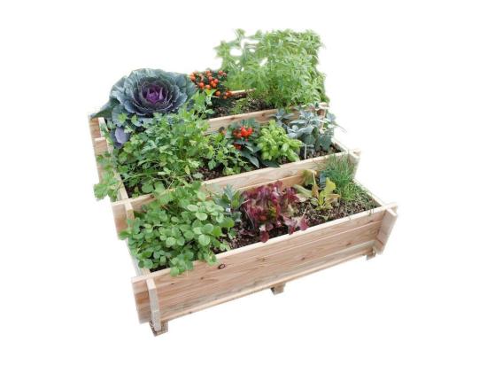 Vente Unique Potager Escalier à Légumes En Mélèze