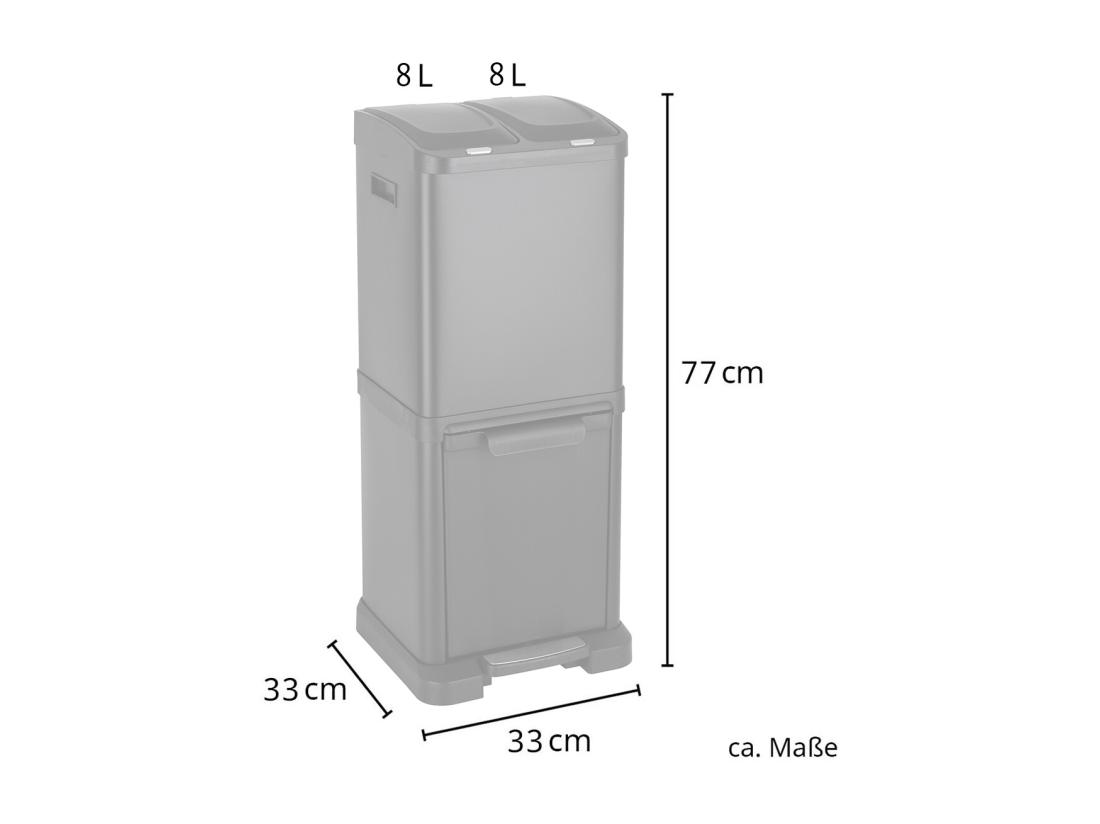 Vente Unique Poubelle 2x8L + 16L