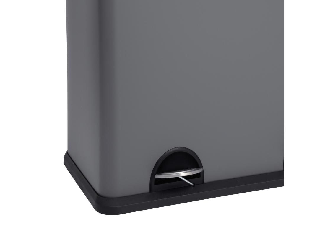 Vente Unique Poubelle De Tri 48L En Inox