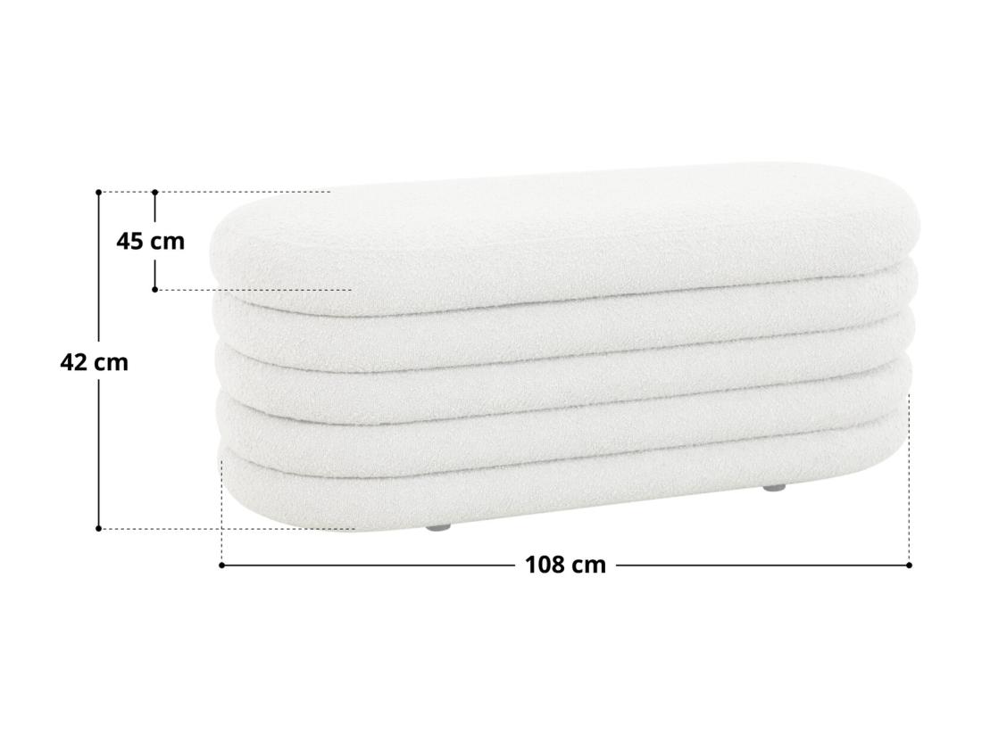 Vente Unique Pouf Avec Espace De Rangement